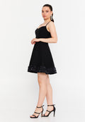 Frill Trim A-Line Mini Dress