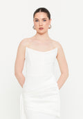 Strapless Short Dress With Side Drape