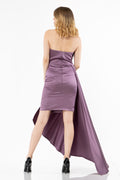 Strapless Short Dress With Drape