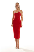 Strapless Midi Dress