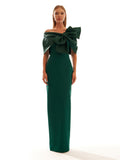 3D Bow Off Shoulder Evening Dress