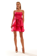 Spaghetti Beaded Strap 3D Bow Dress