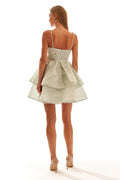 Spaghetti Beaded Strap 3D Bow Dress