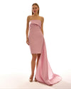 Strapless Short Dress With Drape