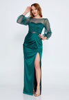 Long Sleeve Chiffon Maxi Dress