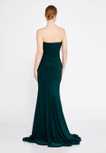 Maxi Strapless Dress With Beads
