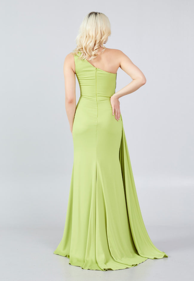One Shoulder Dress with Drape