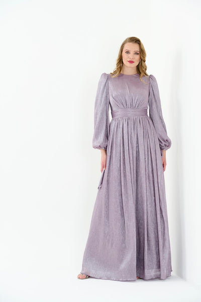 Organza Chiffon Long Sleeve Maxi Dress