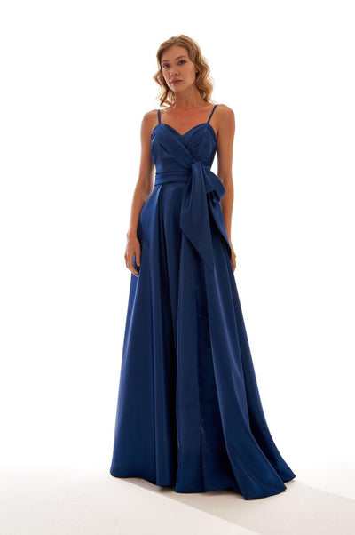 Spaghetti Strap Bow Maxi Dress