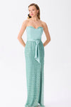 Strapless Sequin Maxi Dress