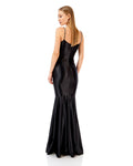 Rhinestone Strap Satin Maxi Dress