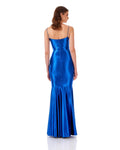 Rhinestone Strap Satin Maxi Dress