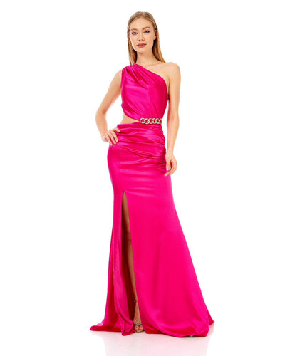 One Shoulder Cut Out Maxi Dress