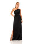 One Shoulder Pleated Maxi Dress