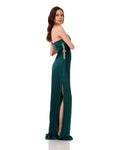 One Shoulder Pleated Maxi Dress