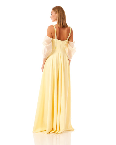 Off Shoulder Stone Strap Maxi Dress