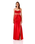 Spaghetti Strap Corset Maxi Dress