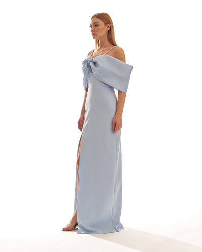 Off Shoulder Bow Maxi Dress