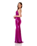 One Shoulder Polyester Maxi Dress