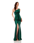 One Shoulder Polyester Maxi Dress