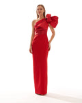 One Shoulder Bow Maxi Dress