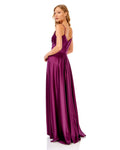 Spaghetti Strap Satin Maxi Dress