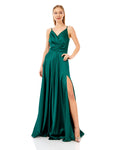 Spaghetti Strap Satin Maxi Dress