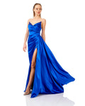 Strapless Mermaid Satin Maxi Dress