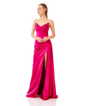 Strapless Mermaid Satin Maxi Dress