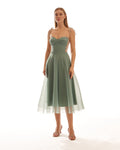 Tulle A-Line Midi Dress