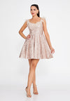 Short Sequin Dress With Fur