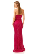 Strapless Sequin Dress