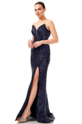 Strapless Sequin Dress